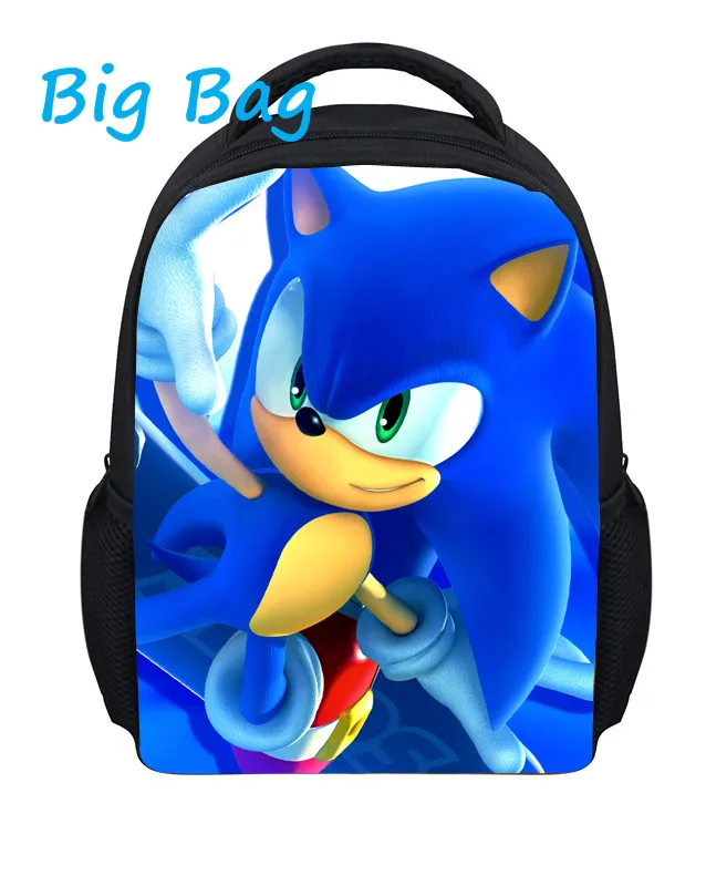 2016 Модный Sonic The Hedgehog Печатает Ребенка Рюкзак 13 Дюймов Маленьких Детей Школьные