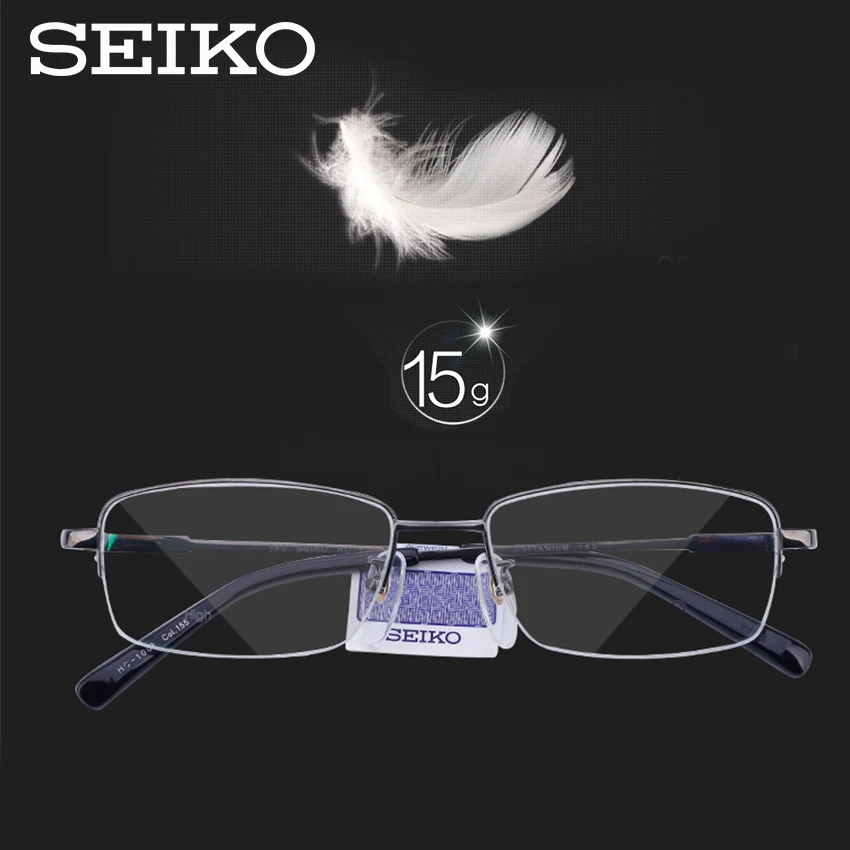 SEIKO, оправа для очков для мужчин, Золотая оправа, оптические титановые очки, квадратные диоптрические очки, очки для мужчин HC1002