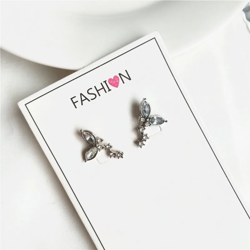 MTCHONG Романтический серебро Цвет Jewelry лепестки цветка Форма кубического циркония