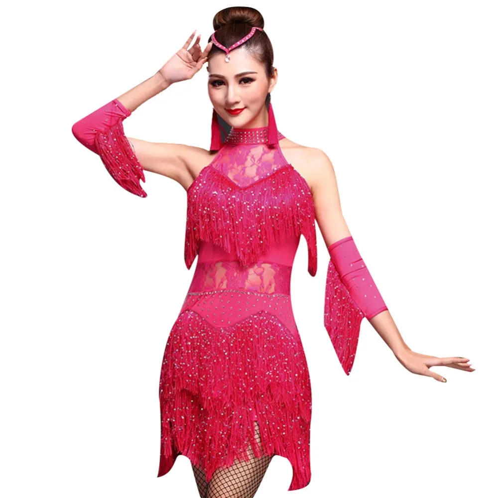 Платье с бахромой для латиноамериканских танцев платье грейгсби рукавами