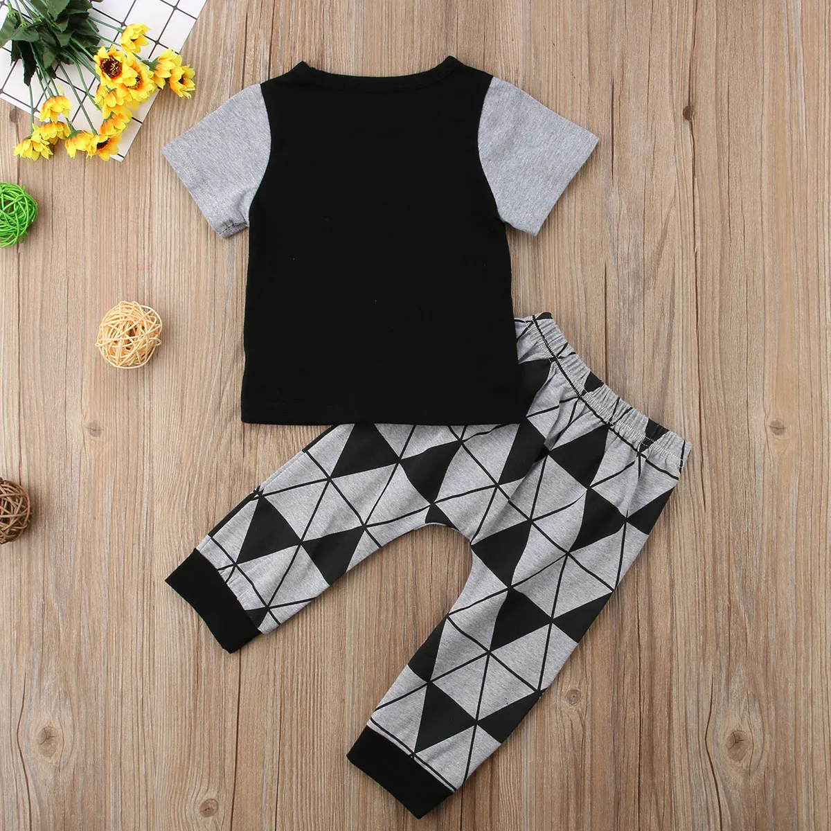 Комплект одежды из 2 предметов для новорожденных и маленьких мальчиков летняя