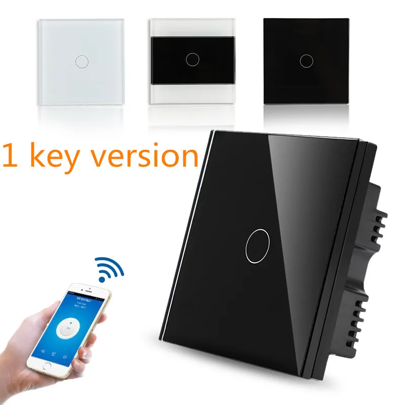 Сенсорный настенный Wifi выключатель света интеллектуальная стеклянная панель