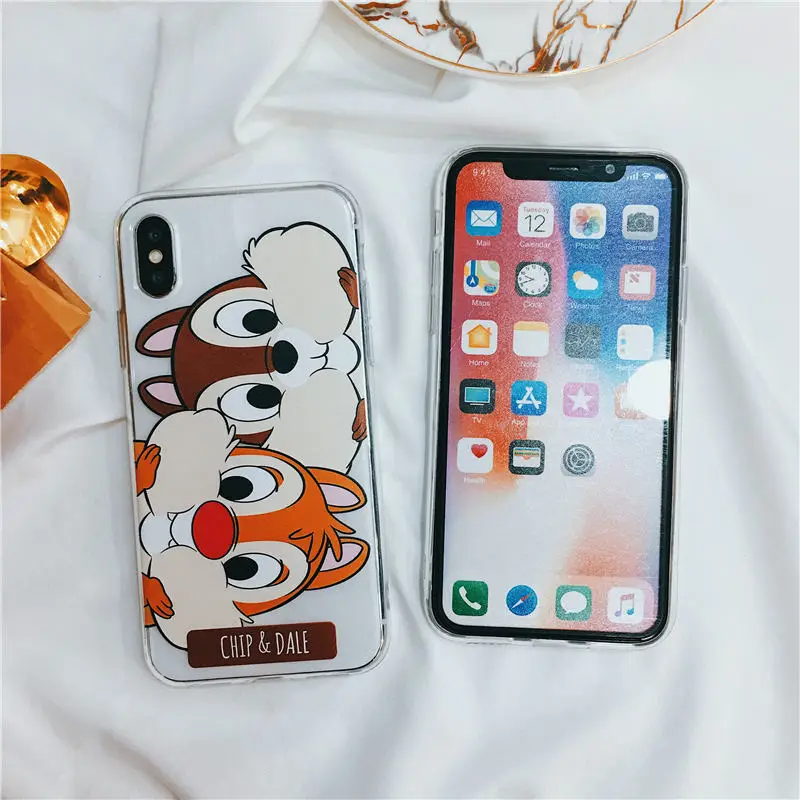 Прекрасный друг животное чехол для iPhone 7 8 плюс узор Чехлы XR XS Max 6 S пластичный из
