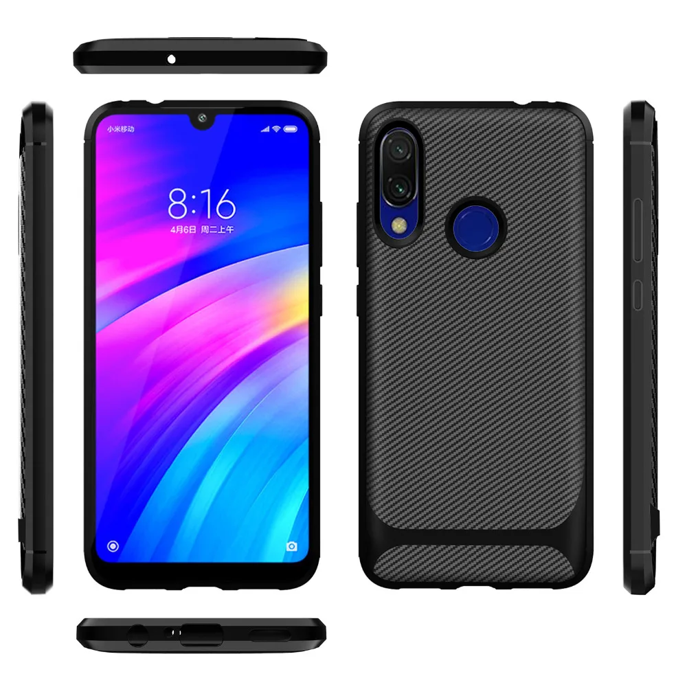 Чехол для Xiaomi Redmi Y3 мягкий Силиконовый противоударный защитный чехол на заднюю