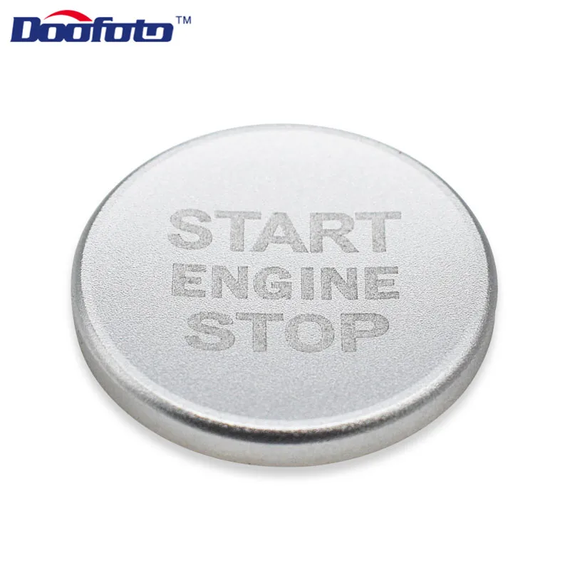 Button Cover Silver Doofoto аксессуар черные чехлы автомобильный старт стильная кнопка Зажигания для автомобиля серебряные кольца Чехол для Volkswagen Golf 6 7 Passat B5 B6 Polo Tiguan Caddy - Цвет: Button Cover Silver