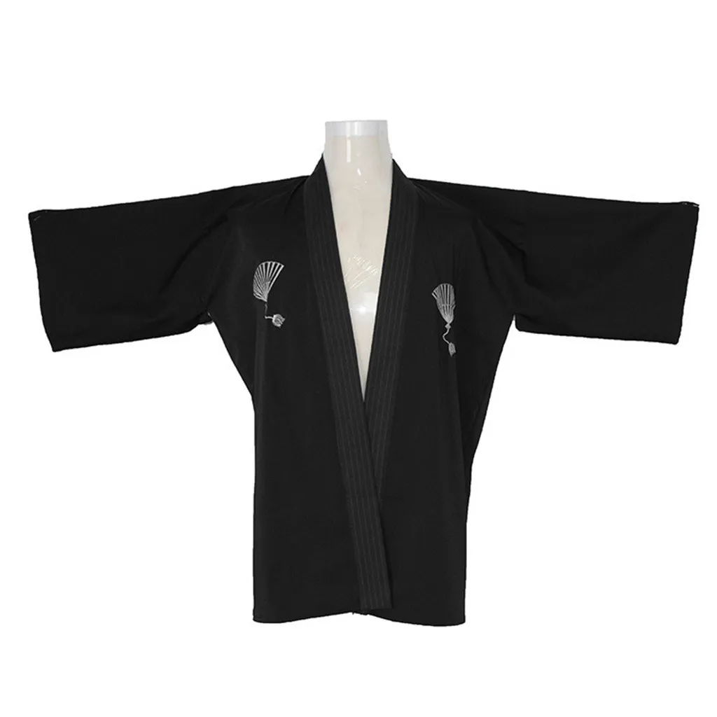 

Mens Boys Japanese Traditional Samurai Men Kimono Warrior Robe Outfit Costume 7.12