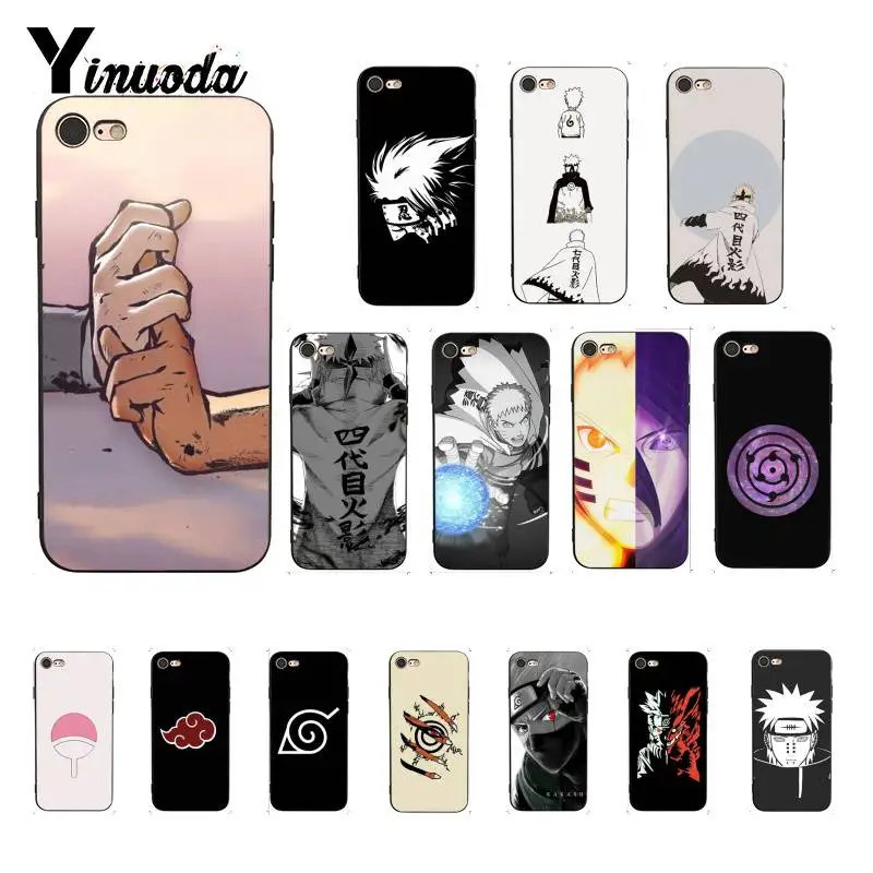 Yinuoda белый Наруто Саске Какаши японский чехол для телефона аниме iPhone 8 7 6 6S 6plus X XS MAX
