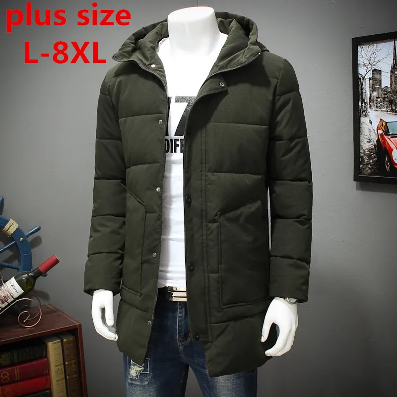 Большие размеры L 8XL зима Для мужчин куртка 2017 брендовая одежда S Куртки