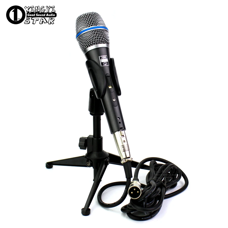 

Professional BT87C Switch Wired Handheld Dynamic Mic Stand Tripod Microphone Holder & XLR Audio Cable For BETA87C BETA87A BETA87