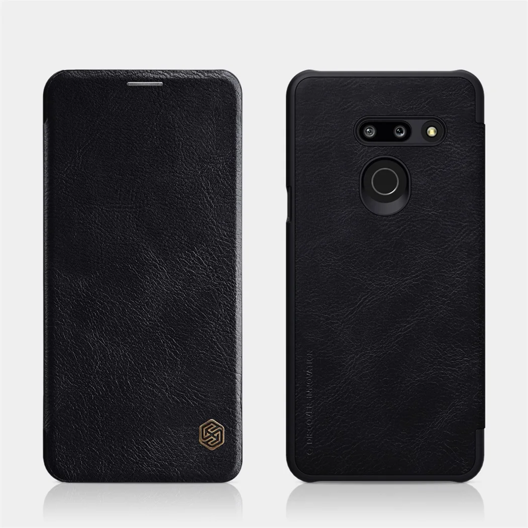 Чехол книжка для LG G8 ThinQ Nillkin Qin Series винтажный кожаный чехол с кармашком карт