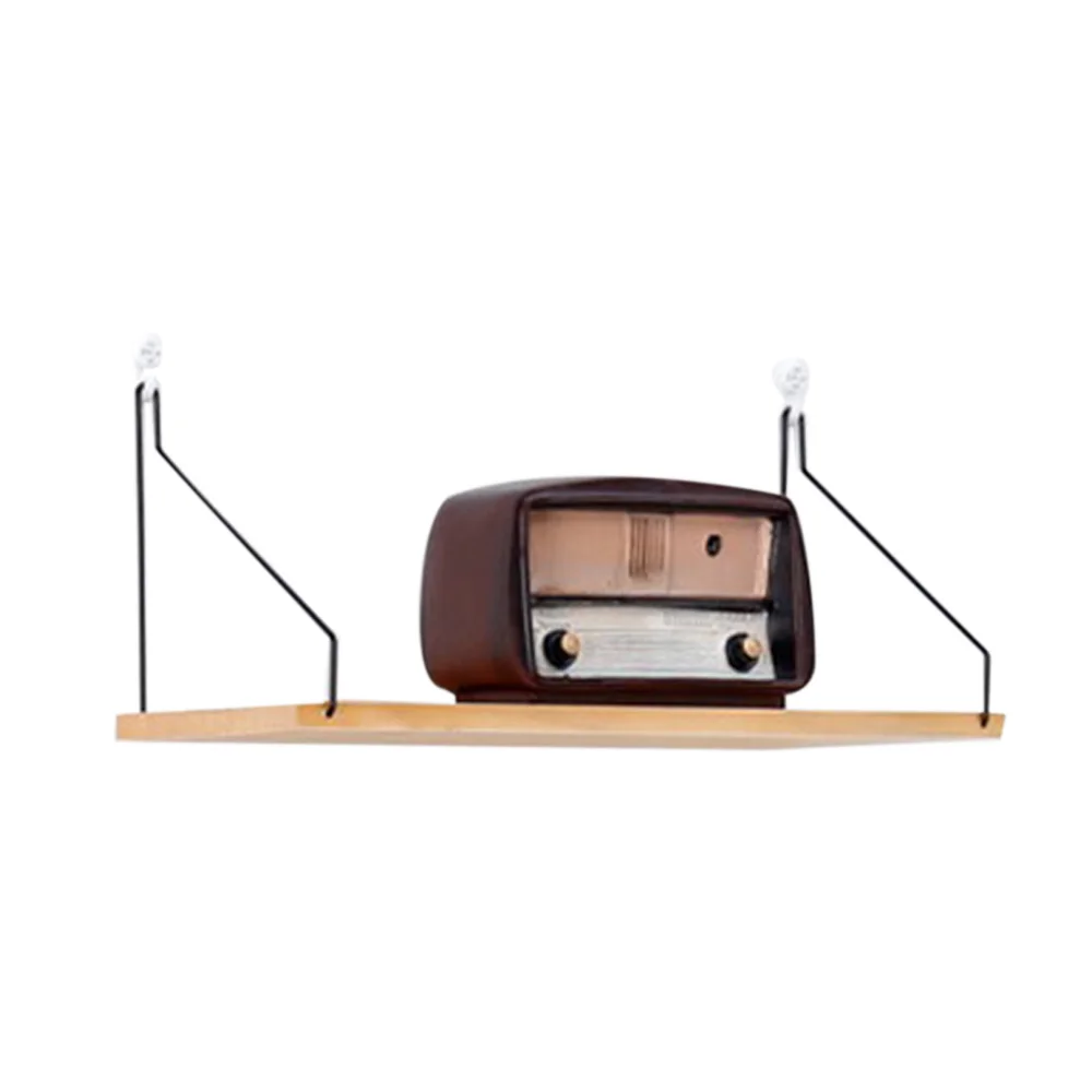 SHGO-Nordic Wooden Wall Shelf Iron Partition Board Bedroom Tv Hanging Storage Rack For Home And Living Room | Обустройство дома