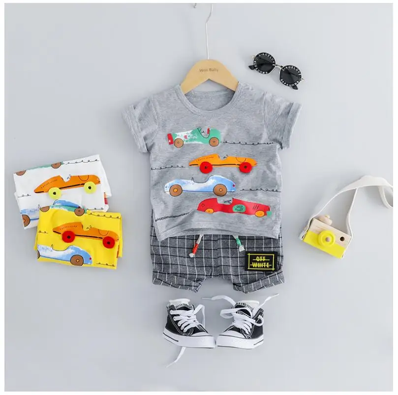 2019 летние комплекты одежды для маленьких девочек и мальчиков одежда младенцев