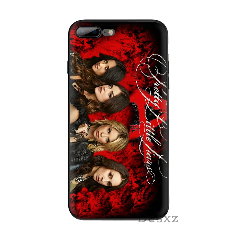 Черный мягкий Уретановый Термопластик (tpu) чехол Pretty Little Liars для iPhone6 6s 7 8 Plus X XS XR