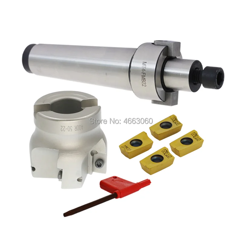 1 комплект MT4 FMB22+ 400R правый угол плеча Фрезерование резак 50 мм+ 4 шт. APMT1604 твердосплавные пластины с ключ, дюймовый стандарт для фрезерного инструмента