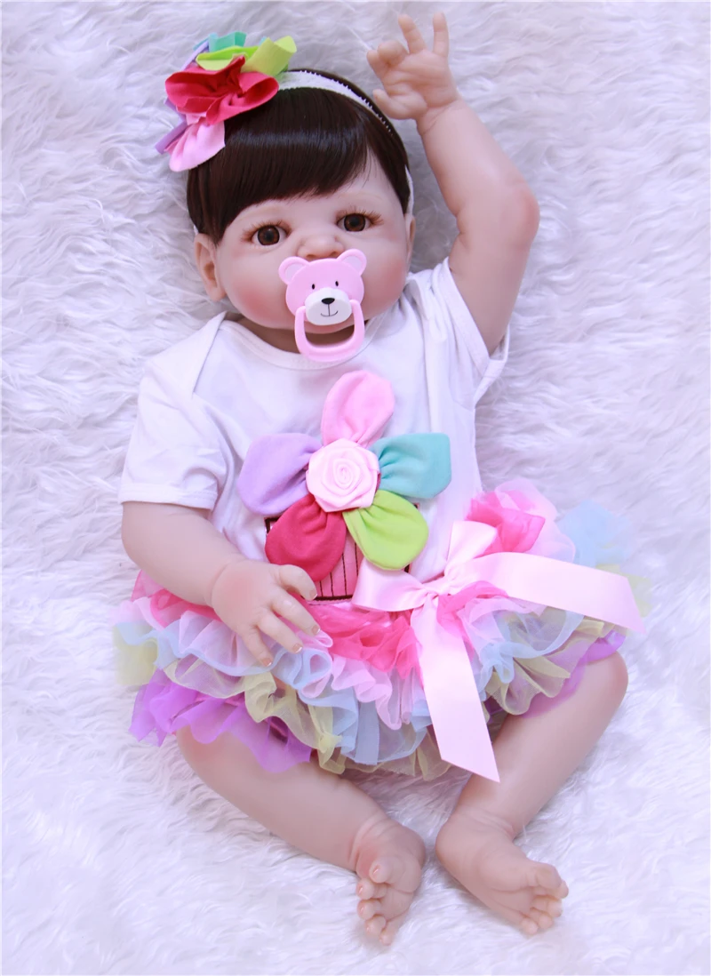 Силиконовые куклы для новорожденных 22 &quot55 см девочек Bebe живой reborn bonecas можно