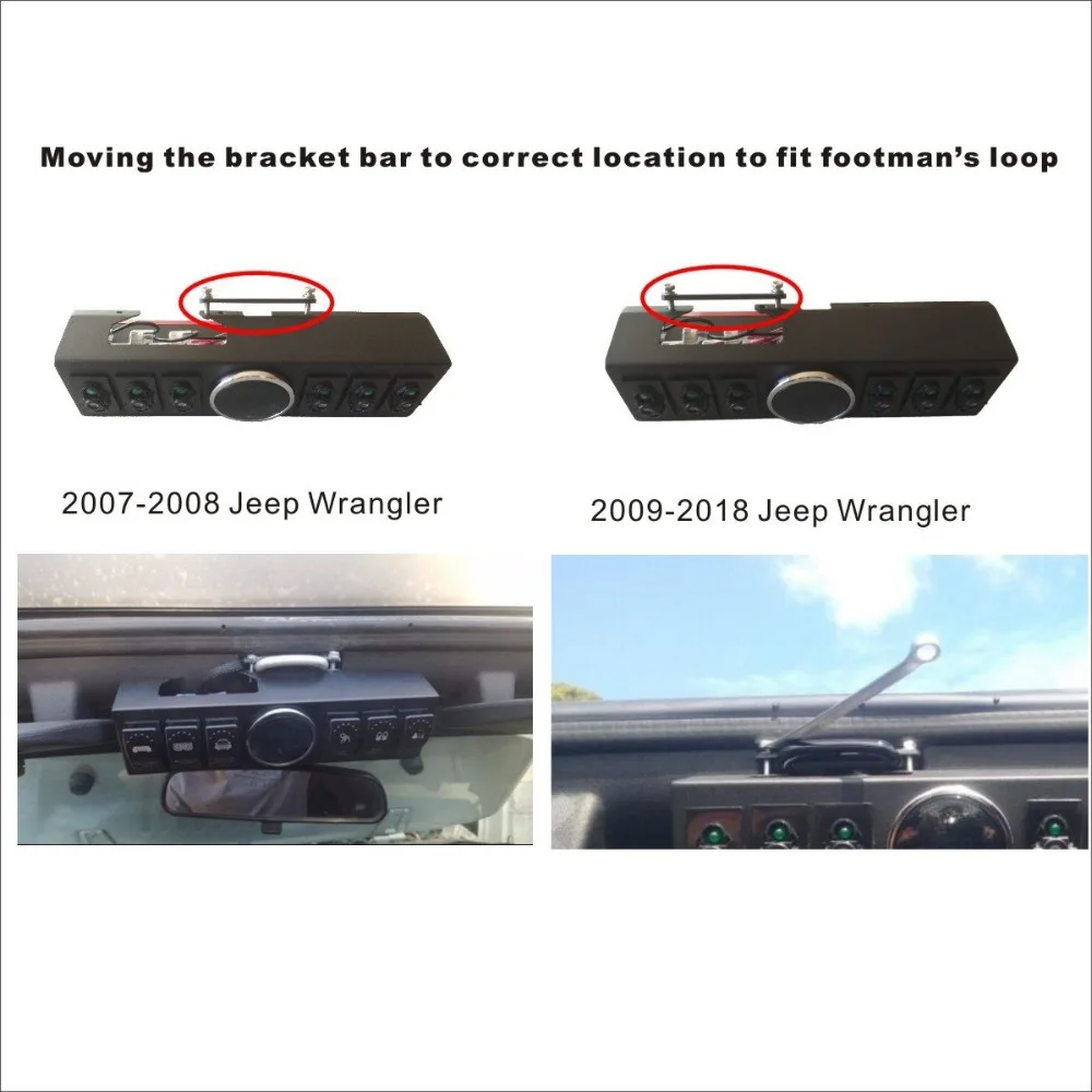 Вранглер JK & JKU 2007 2018 Накладные 6 банд переключатель Pod/панель с управлением и