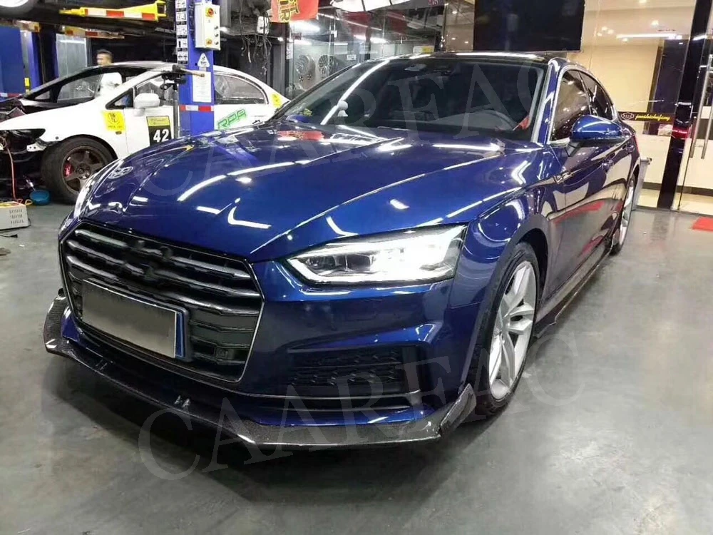 Углеродное волокно передний спойлер сплиттер для Audi A5 S5 не для A3 стандартный автомобильный Стайлинг