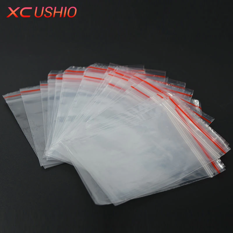 100pcs/lot 7x10/9x13cm Clear Zip Lock Bag 6 Mil Resealable Poly Plastic Ziplock Sealer Food Storage Bags|storage bag|storage bags bagsziplock storage