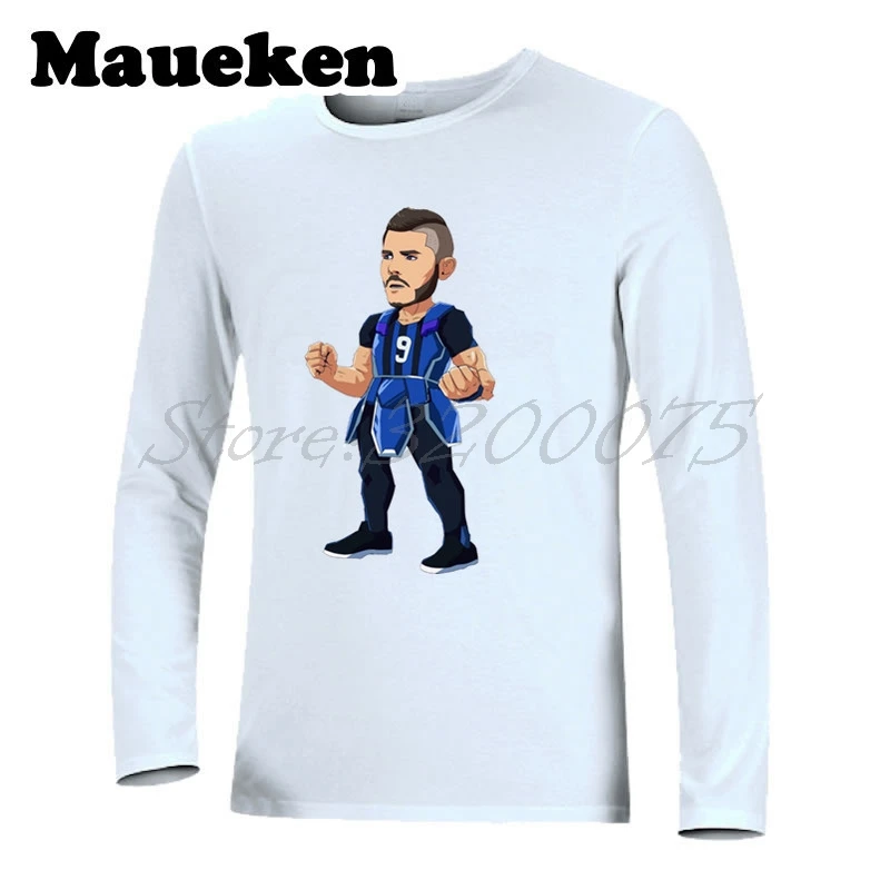Для мужчин с длинным рукавом Аргентина воин будущего 9 икарди футболка от одного