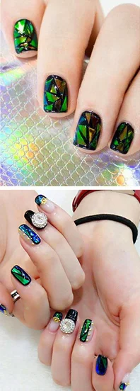 Дизайн ногтей 1 рулон 100 м * 5 см DIY блестящая Лазерная голографическая в стиле