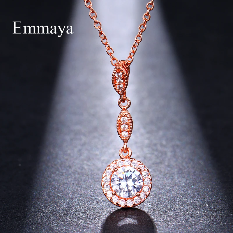 Женское винтажное ожерелье с цветком из циркония Emmaya 3 цвета ювелирные украшения