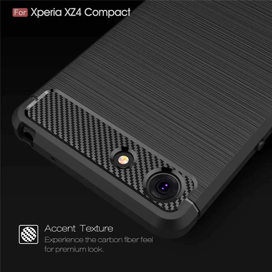 Силиконовый чехол для Sony Xperia XZ4 Compact XZ3 XZ2 XA3 Ultra L3 L2 1 противоударный из углеродного