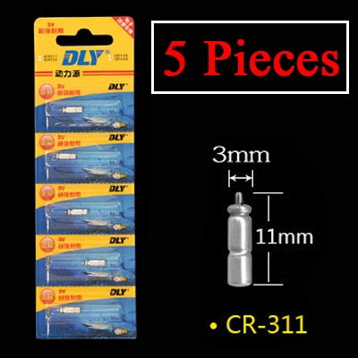 5PCS CR311 ICERIO 5 шт. электронные рыболовные плавающие батарейки CR425 CR322 CR435 CR311 литиевые штырьковые элементы ночной светодиодный поплавок рыболовные снасти - Цвет: 5PCS CR311
