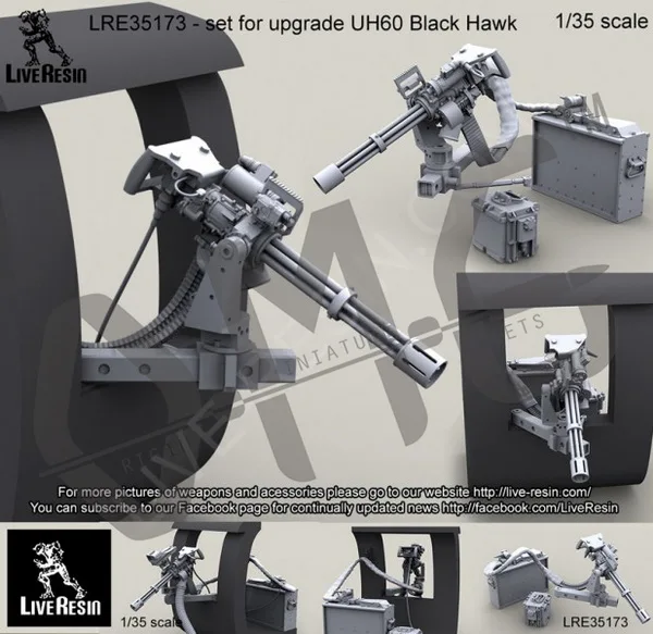 В наличии живое полимерное крепление для окон M134D на 1/35 UH60 с креплением|Наборы