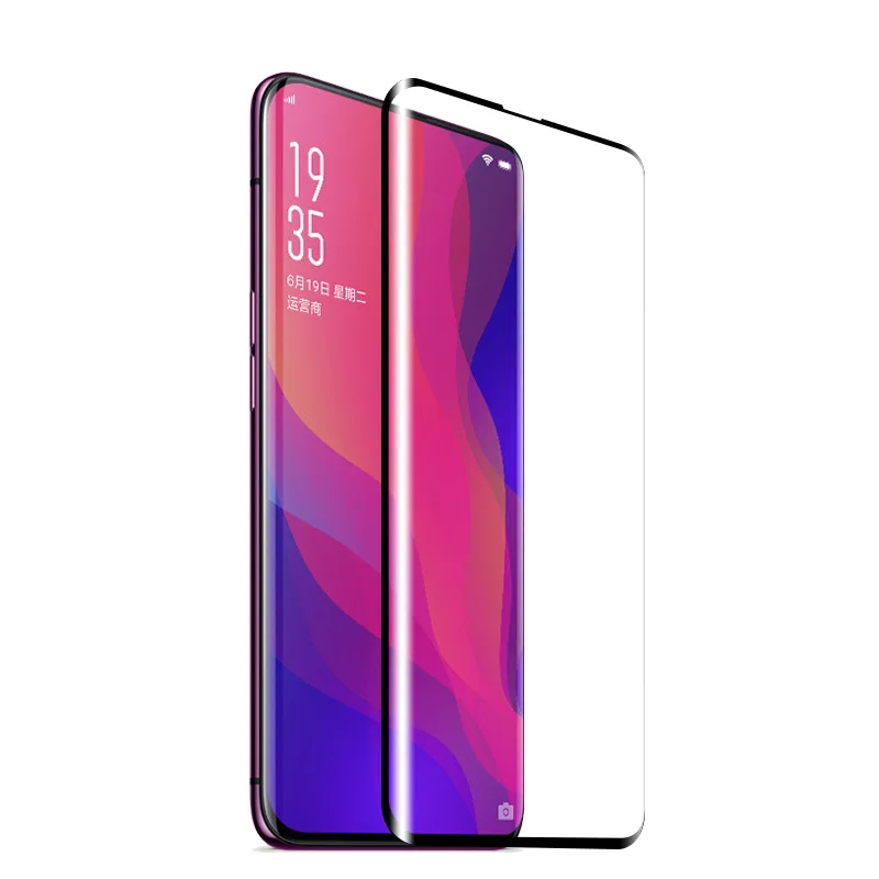 Защита экрана для Oppo Find X полное покрытие закаленное стекло 9H 3D изогнутая от
