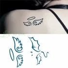 Водостойкая временная татуировка наклейка на тело 10,5*6 см крылья Ангела татуировки наклейки флэш-тату поддельные татуировки для девочек и женщин
