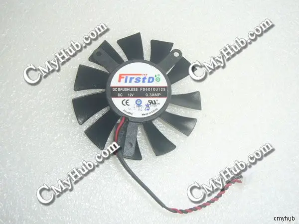 Вентилятор охлаждения оригинальный для Firstd FD6010U12S 6010 60x60x10 мм 60 6 см 2Pin Gracphics Card|cooling