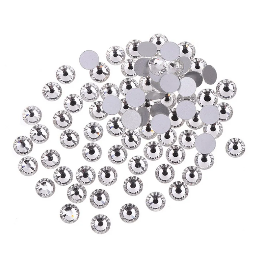 1440 шт. Супер Блестящий Многоцветный Стразы без горячей фиксации с плоской задней