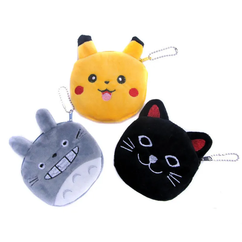 Горячий мультфильм супер мягкий черный Кот кошелек мини бумажник для детей|wallet