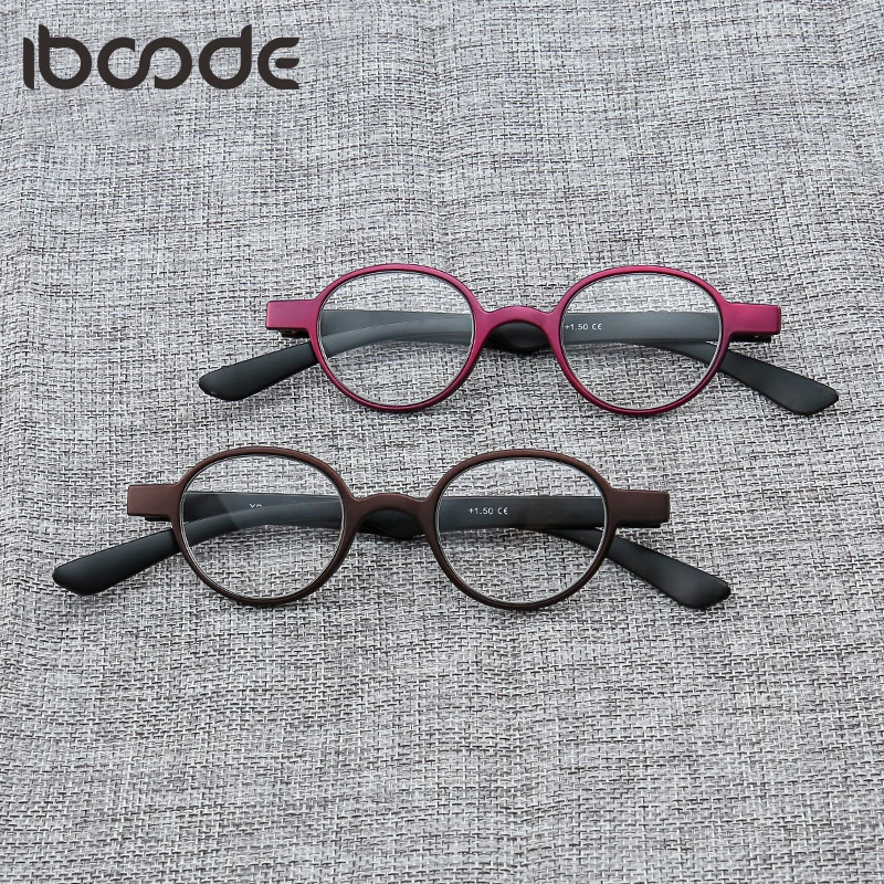Iboode, унисекс, винтажные круглые очки для чтения, Ретро стиль, стиль колледжа, очки, прозрачные линзы, брендовые, модные, оправа для очков