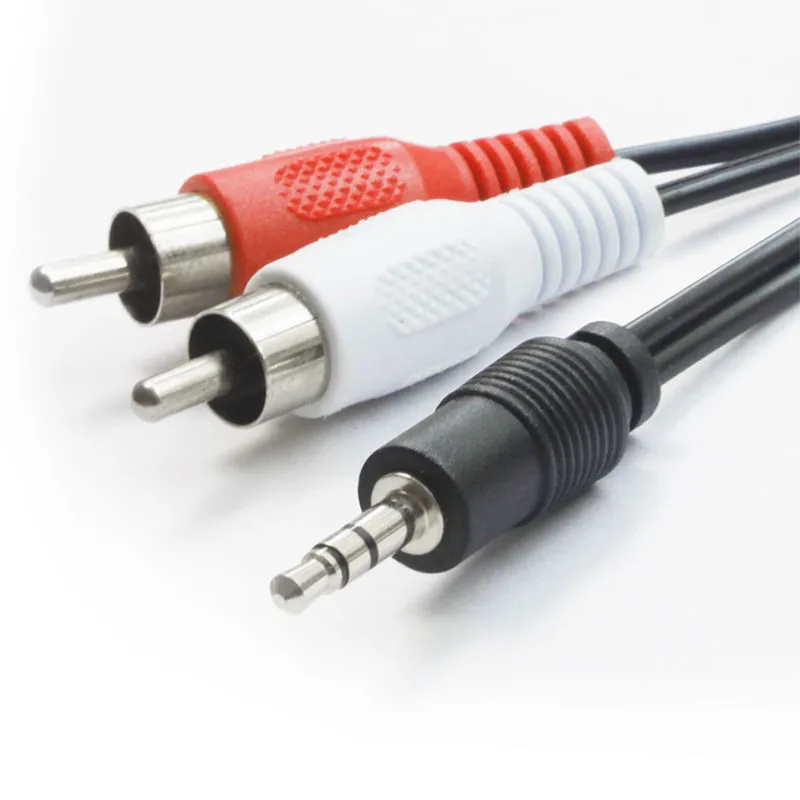 

3,5 мм мужчина к 2RCA Мужской кабель 3,5 мм стерео до 2 RCA кабель 3,5 RCA м/м кабель для нового Iphone, Sumsung, 1,5 м/150 см