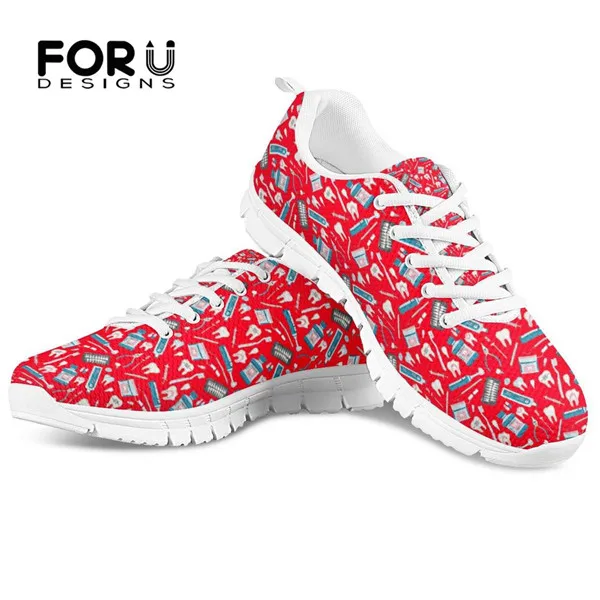 FORUDESIGNS/Милая женская повседневная обувь с животным бульдогом; модные легкие дышащие сетчатые женские кроссовки со шнуровкой; zapatos mujer - Цвет: HMG835AQ