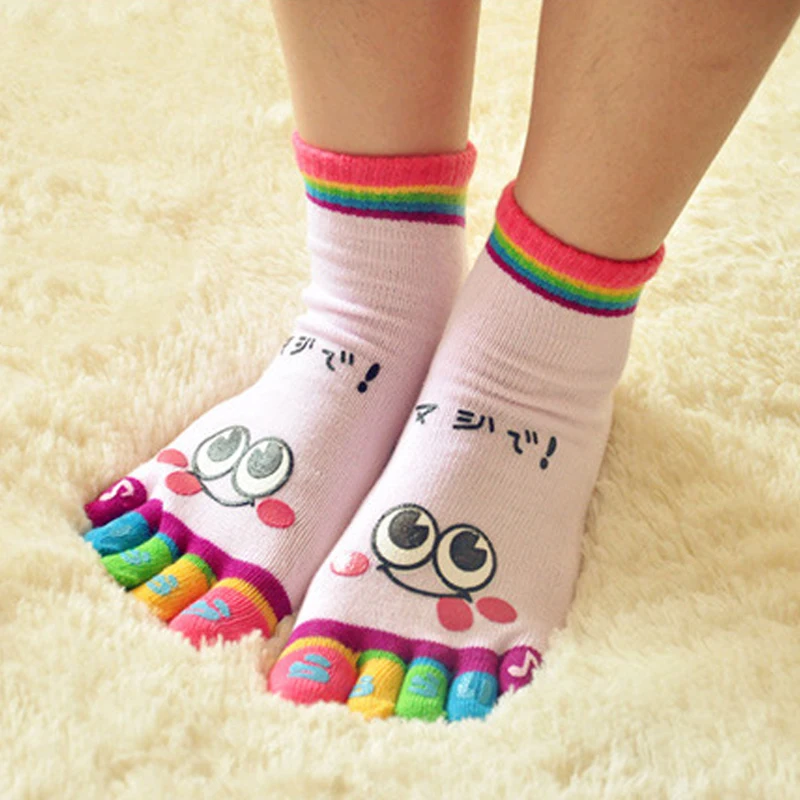 Женские Дышащие носки из чистого хлопка с пятью носками мягкие и удобные ножные |