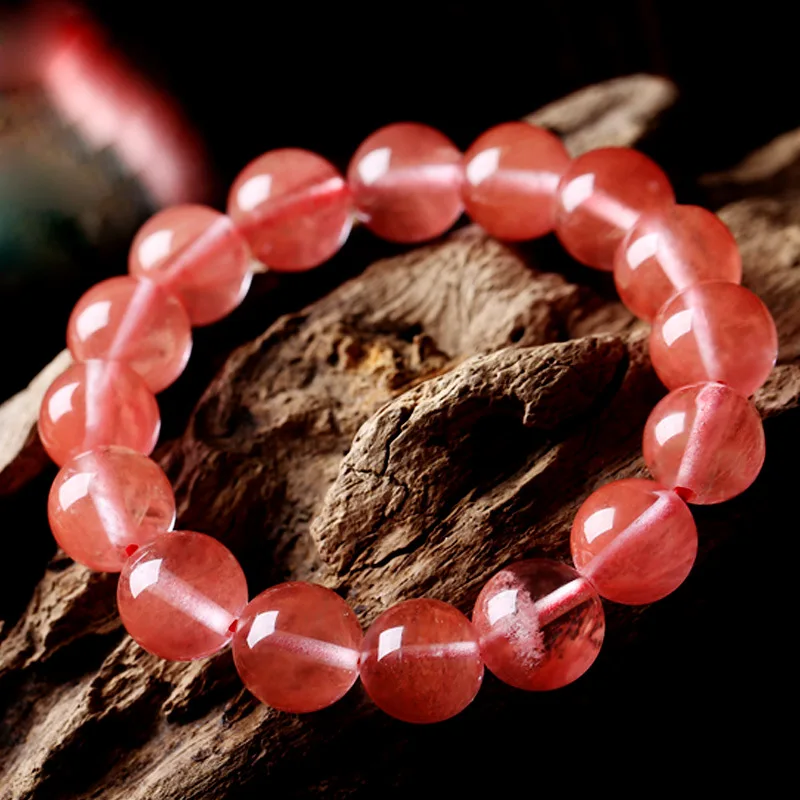 Браслет для женщин из натурального вишневого хрусталя с красным клубничным Sard 6 12