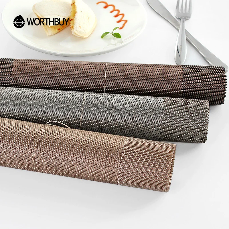 WORTHBUY 4 шт./компл. ПВХ коврик для обеденный кухонный стол Нескользящие