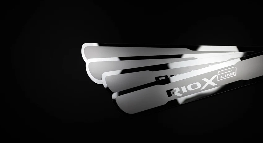 RIO X LINE накладки на пороги из нержавеющей стали, защитные накладки на пороги автомобиля для KIA RIO XLINE