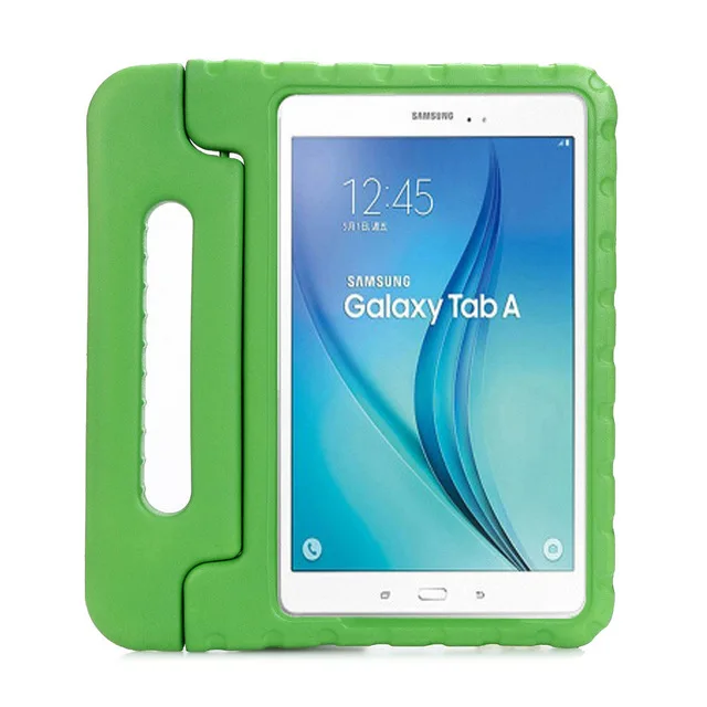 Зеленый Детский противоударный чехол для samsung Galaxy Tab A 10,1 SM-T510 T515, защитный чехол из пены EVA с ручкой и подставкой - Цвет: Зеленый
