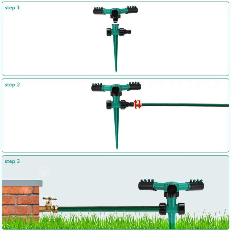 Автоматическая вращающаяся на 360 градусов машина для поливки газонов полив сад