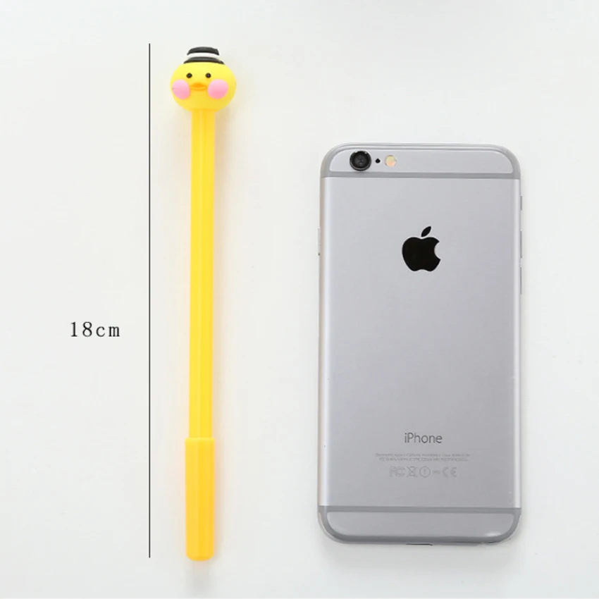 

4pcs/lot Kawaii Cartoon Ugly Fashionable Duck Gel Pen 0.38mm student gel pen Writing black pen School students office supplies