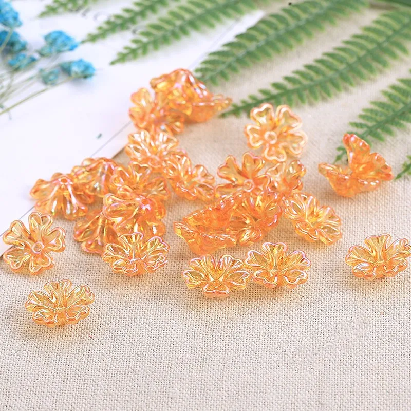 20 шт. прозрачные акриловые цветочные лепестки цветок Матовые разделители бусины