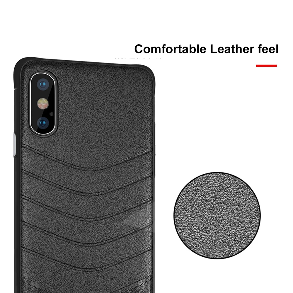 OTAO Кожаный противоударный чехол для iPhone 8 7 Plus 6 s бампер задняя крышка X XS MAX XR