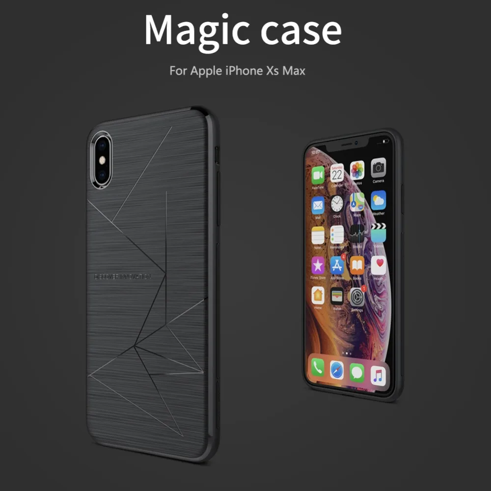 Чехол NILLKIN Magic для iPhone XR, чехол QI, беспроводной зарядный приемник, задняя крышка с магнитным автомобильным держателем для iPhone XS Max