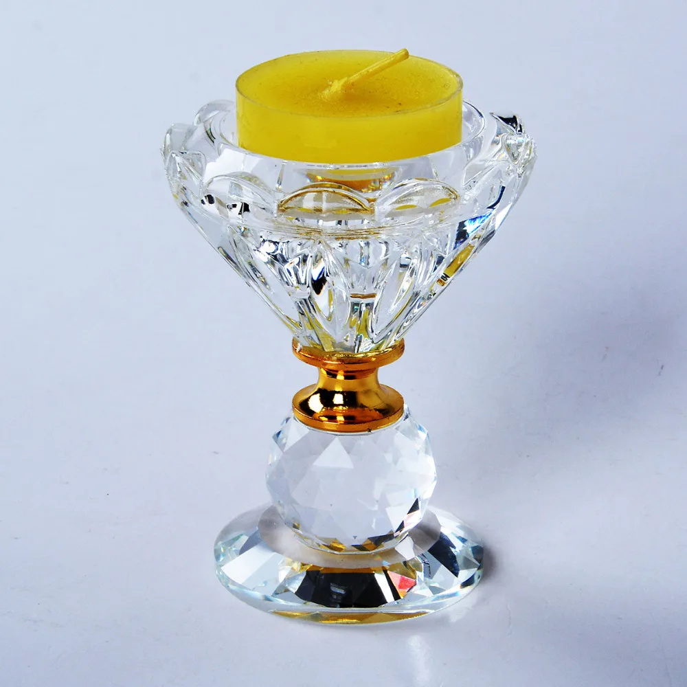 Портативный классический подсвечник из хрустального стекла подставка с