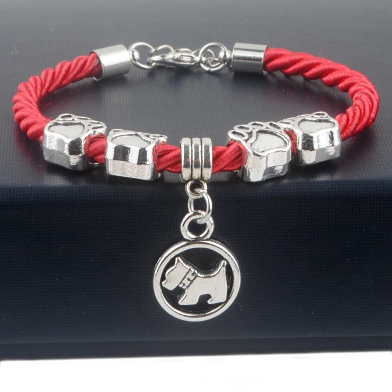 Новинка,, модные плетеные браслеты из веревки, цепочка, собачья лапа, лучший друг, ювелирные изделия с бриллиантами для женщин, XY160480