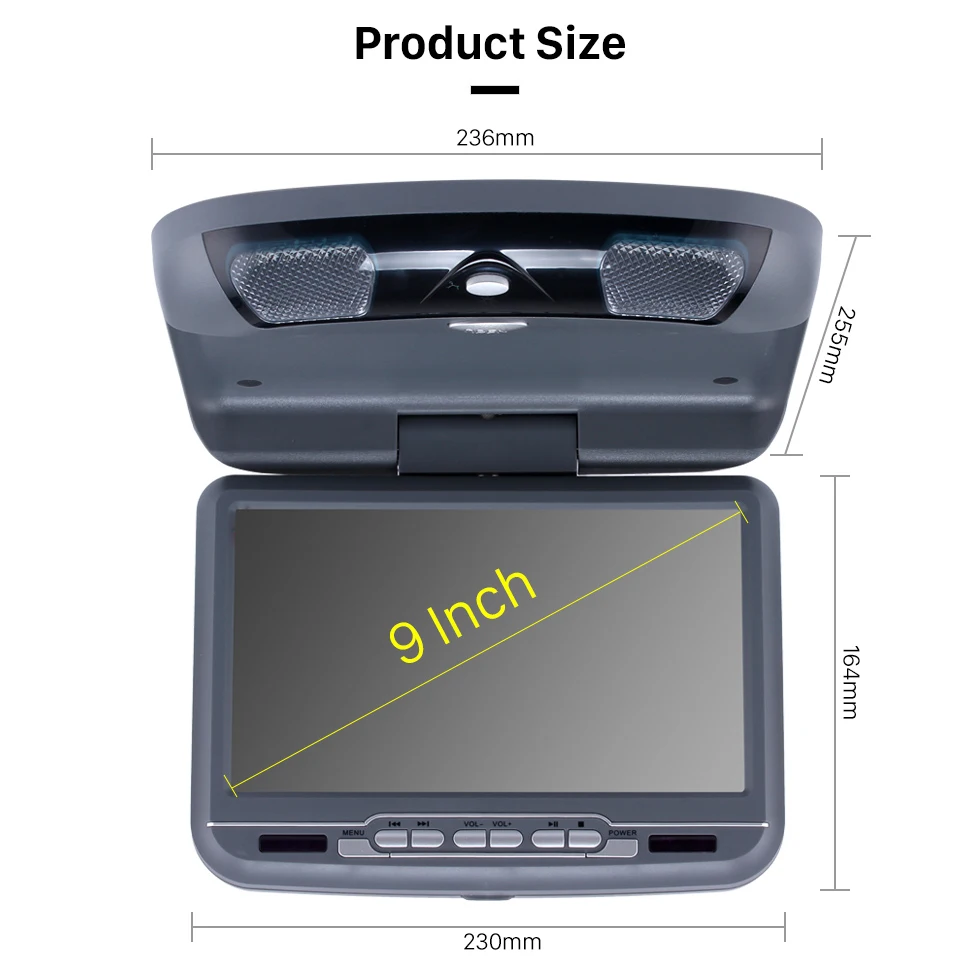 Seicane Roof Mount " TFT dvd-плеер с FM USB SD играми Поддержка новейших 32 бит+ 8 бит игр беспроводной игровой контроллер автомобильный комплект