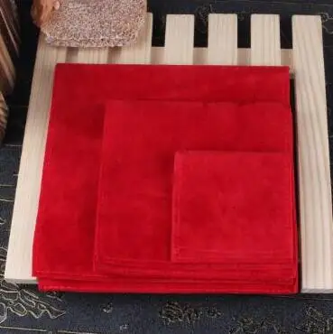 10 шт./лот, 6x6 см/10x10 см/13x13 см, двухсторонняя флокированная ткань, подарочные сумки для ювелирных изделий, конверт, стильные бархатные сумки, сумки для хранения - Цвет: Red Colour